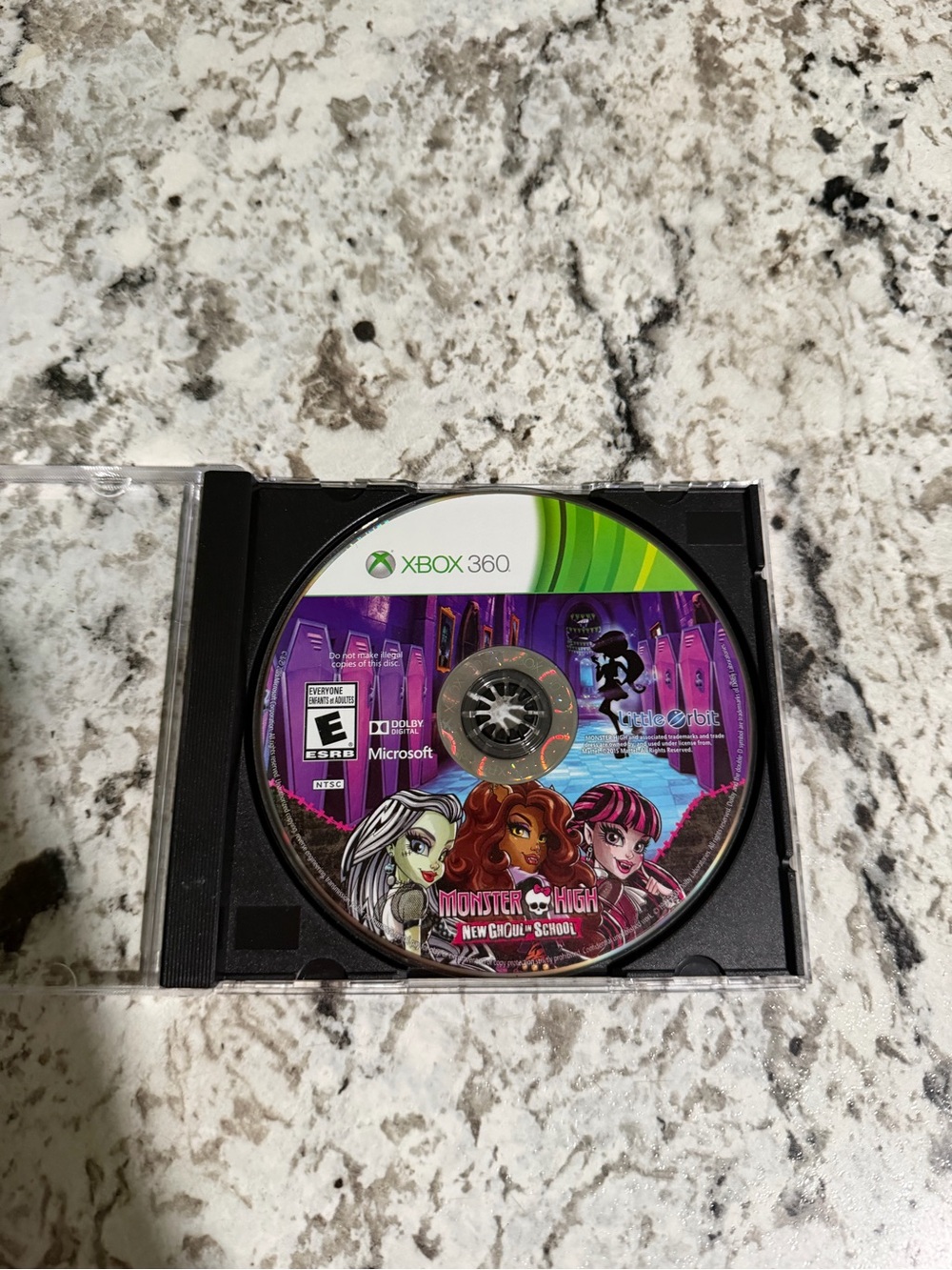 Monster High New Ghoul in School (Microsoft Xbox 360, 2015)  DISC ONLY